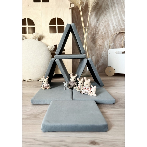 Schaumstoff Bausteine Spielset Grau