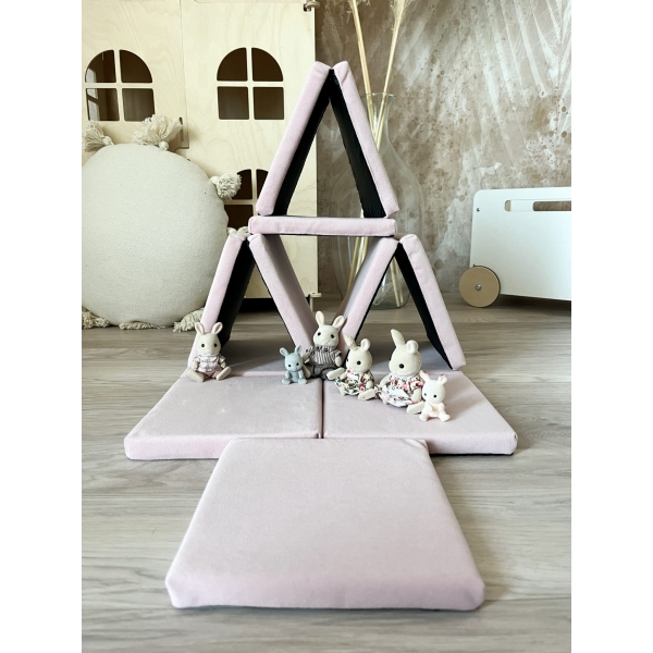 Schaumstoff Bausteine Spielset Puderrosa