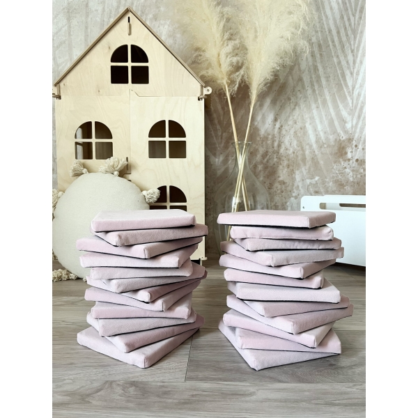 Schaumstoff Bausteine Spielset Puderrosa