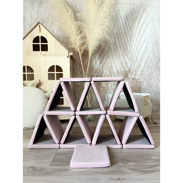 Schaumstoff Bausteine Spielset Puderrosa