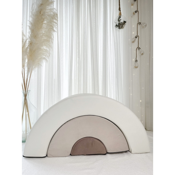 Schaumstoff Bausteine Regenbogen Beige