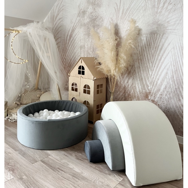 Schaumstoff Spielset Regenbogen grau