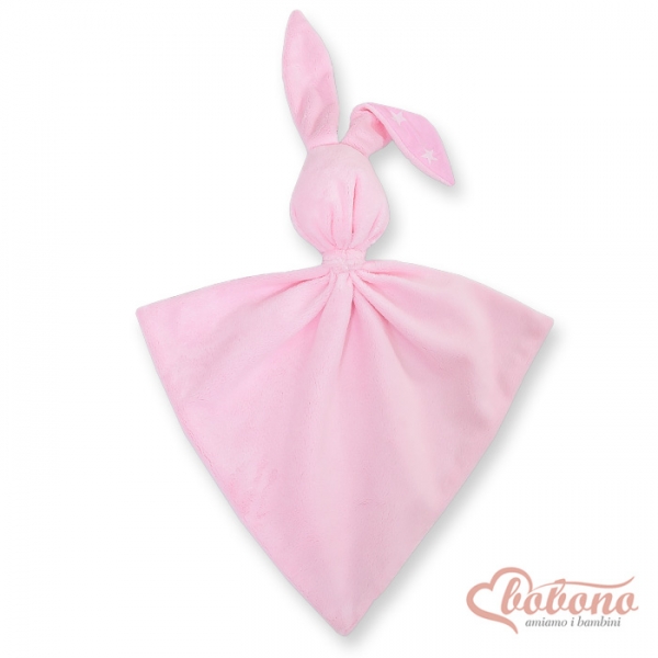 Schmusehase für Baby Doppelseitig Häschen - Rosa Sternchen