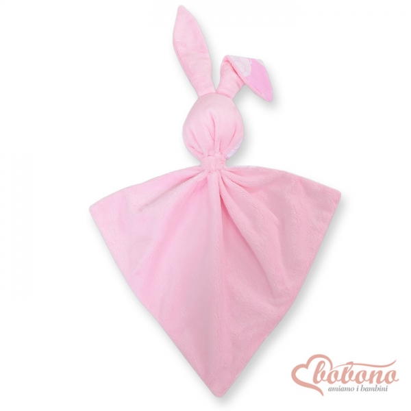 Schmusehase für Baby Doppelseitig Häschen - Simple rosa Elefanten