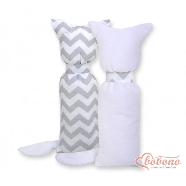 Schmusekatze Doppelseitig - Simple Chevron grau
