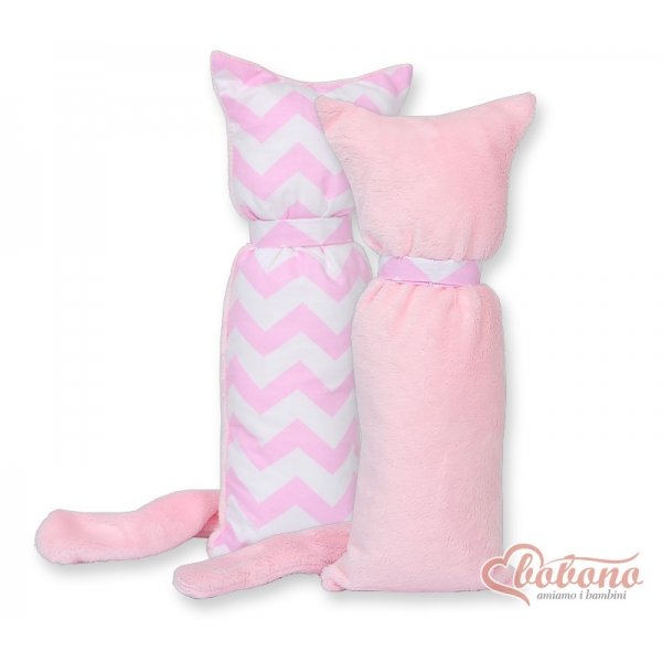 Schmusekatze Doppelseitig - Simple Chevron pink