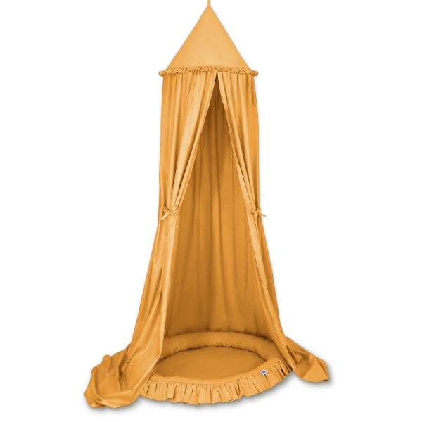 Betthimmel und Nestchen Set Honiggelb Farbe