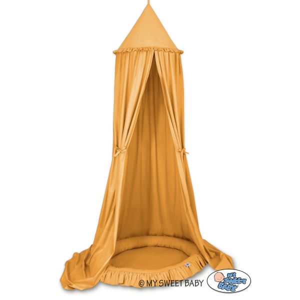 Betthimmel mit Nestchen Set - honiggelb