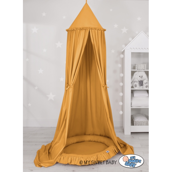 Betthimmel mit Nestchen Set - honiggelb