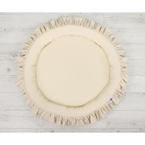 Set: Betthimmel + Rüschennestchen - beige