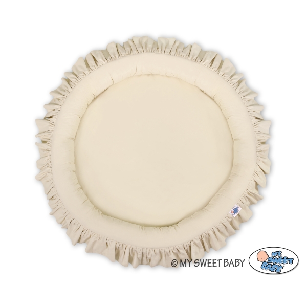 Set: Betthimmel + Rüschennestchen - beige