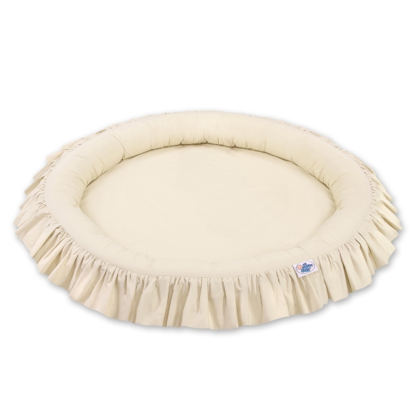 Set: Betthimmel + Rüschennestchen - beige
