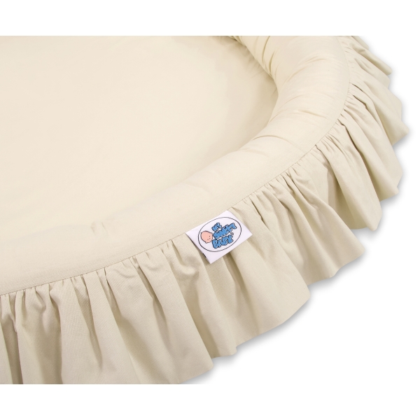 Set: Betthimmel + Rüschennestchen - beige