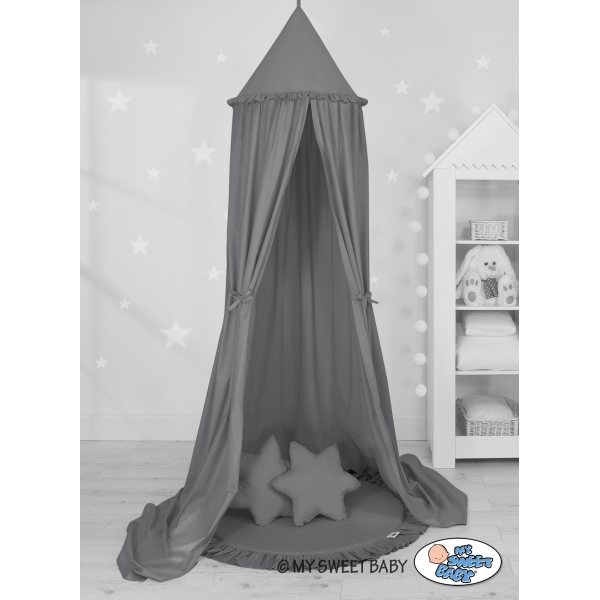 Set: Betthimmel + Spielmatte + Kissen - anthrazit