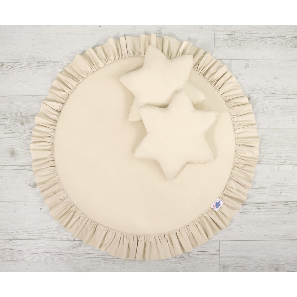 Set: Betthimmel + Spielmatte + Kissen - beige