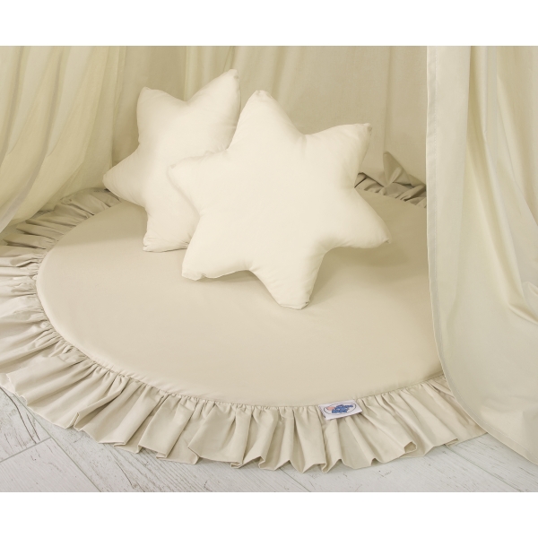 Set: Betthimmel + Spielmatte + Kissen - beige