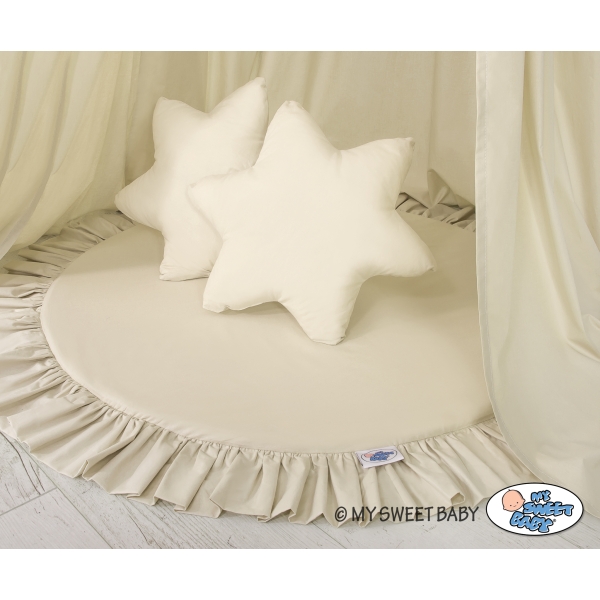 Set: Betthimmel + Spielmatte + Kissen - beige