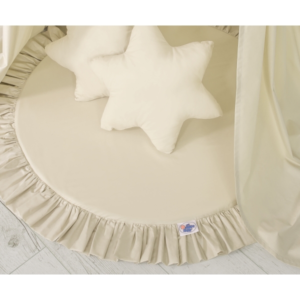 Set: Betthimmel + Spielmatte + Kissen - beige