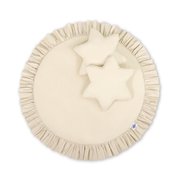 Set: Betthimmel + Spielmatte + Kissen - beige