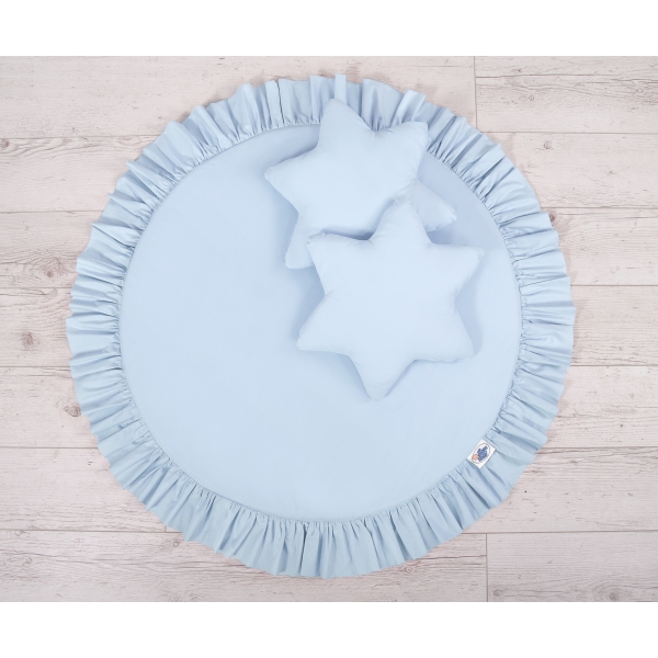 Set: Betthimmel + Spielmatte + Kissen - blau