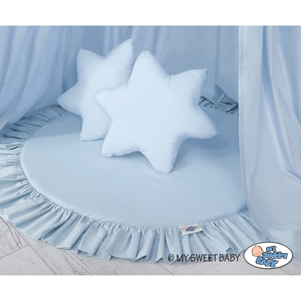 Set: Betthimmel + Spielmatte + Kissen - blau