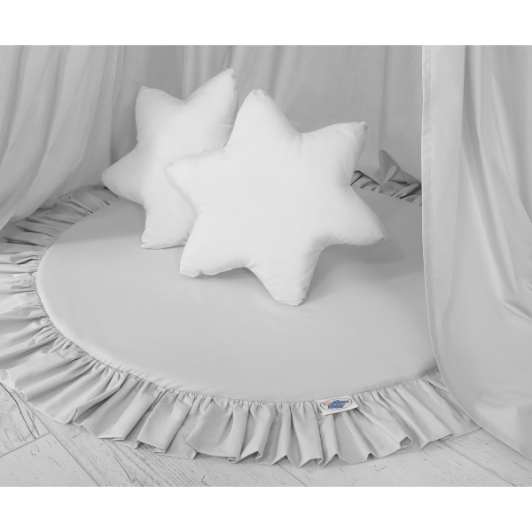 Set: Betthimmel + Spielmatte + Kissen - grau