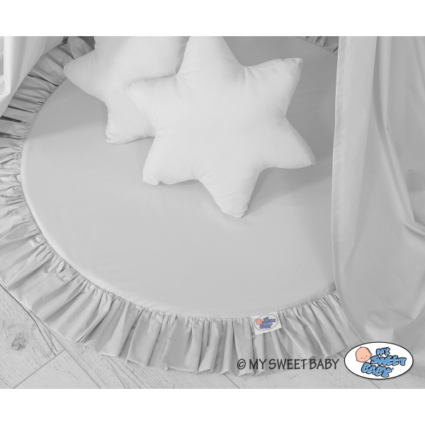 Set: Betthimmel + Spielmatte + Kissen - grau