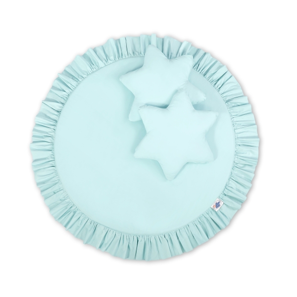 Set: Betthimmel + Spielmatte + Kissen - minze