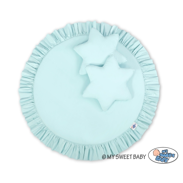 Set: Betthimmel + Spielmatte + Kissen - minze