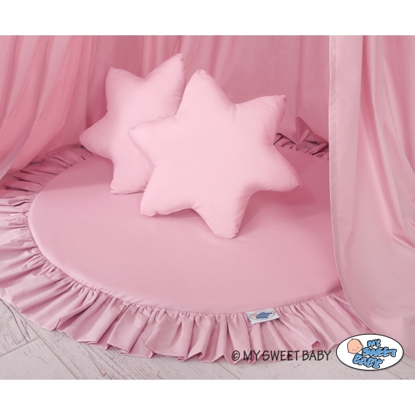 Set: Betthimmel + Spielmatte + Kissen - rosa