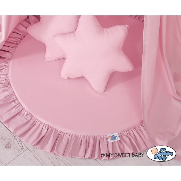 Set: Betthimmel + Spielmatte + Kissen - rosa