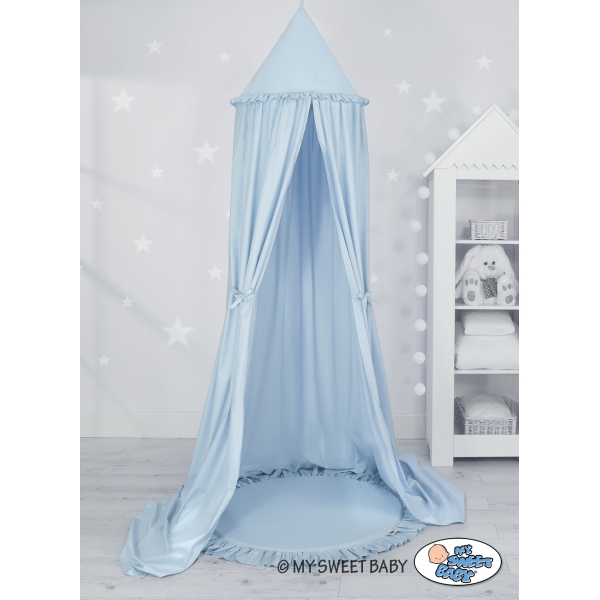 Set: Betthimmel + Spielmatte - blau