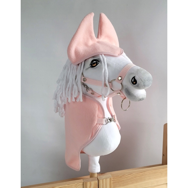 Set für Hobby Horse A3: Fleecedecke + Ohrenschützern - puderrosa