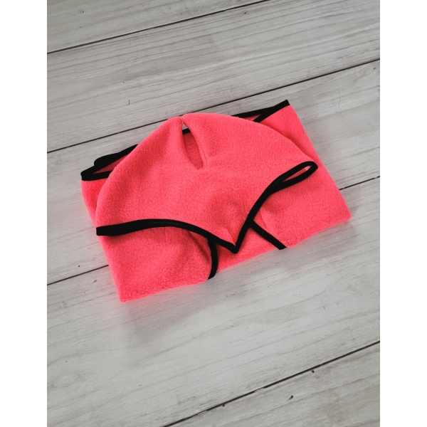 Decke mit Fliegenohren für Steckenpferd A4 - neon pink