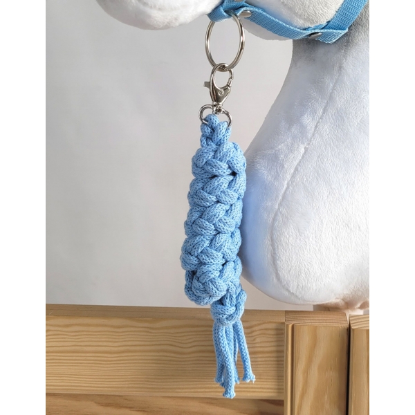 Halfter mit Anbindestrick aus Kordel für Hobby Horse A3 - hellblau