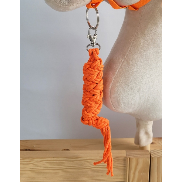 Halfter mit Anbindestrick aus Kordel A3 - neon-orange