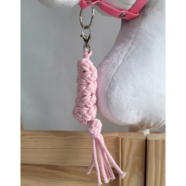 Halfter mit Anbindestrick aus Kordel für Hobby Horse A3 - rosa