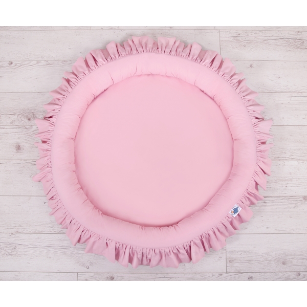 Set: Betthimmel für Mädchen Kinderzimmer + Rüschennestchen - rosa