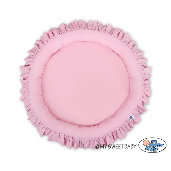 Set: Betthimmel für Mädchen Kinderzimmer + Rüschennestchen - rosa