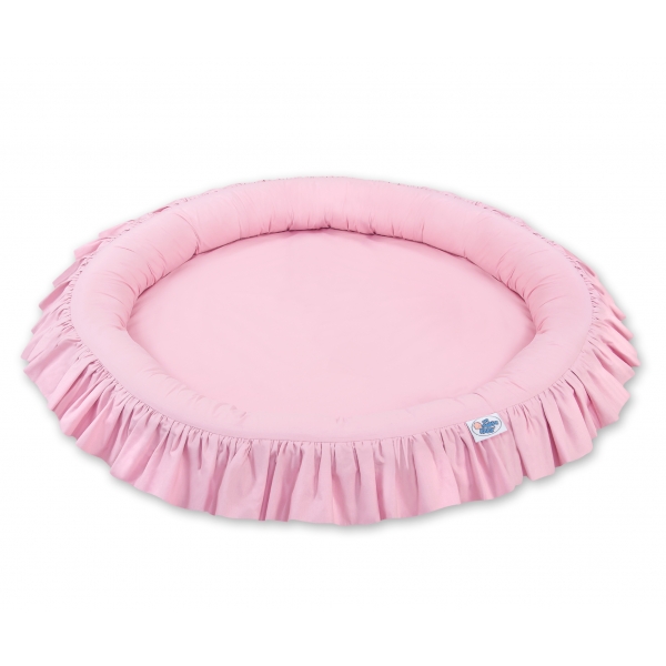 Set: Betthimmel für Mädchen Kinderzimmer + Rüschennestchen - rosa