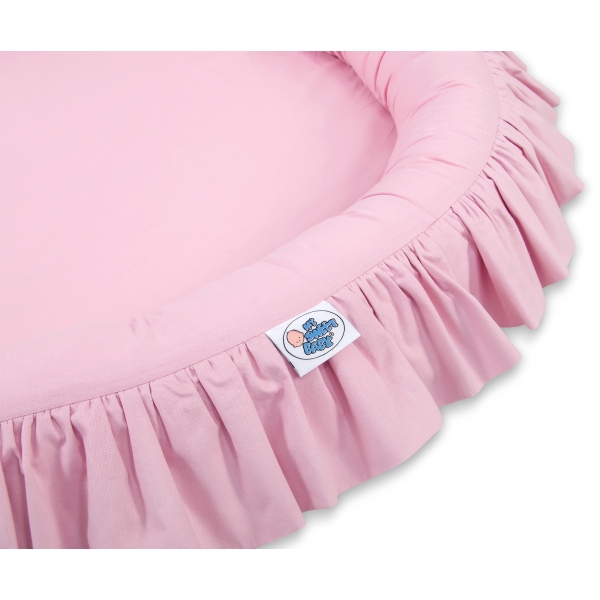 Set: Betthimmel für Mädchen Kinderzimmer + Rüschennestchen - rosa