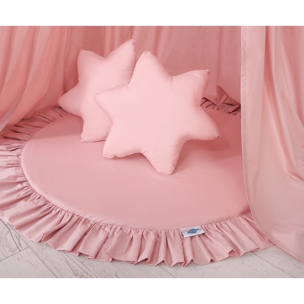 Set: Kinderzimmer Betthimmel + Spielmatte + Kissen - altrosa