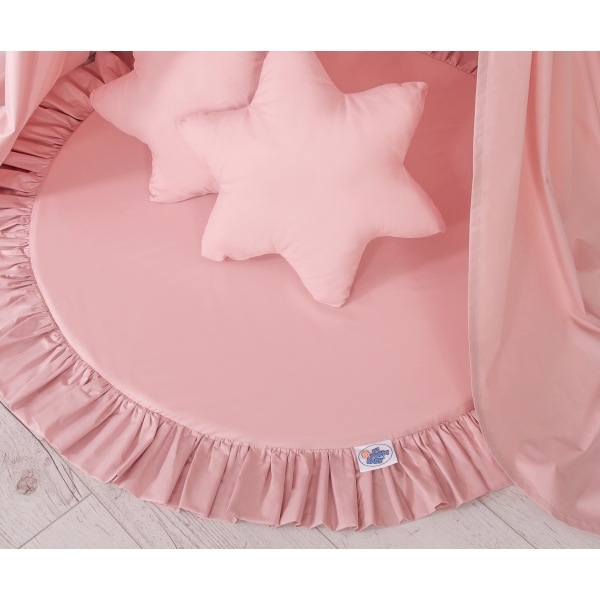 Set: Kinderzimmer Betthimmel + Spielmatte + Kissen - altrosa