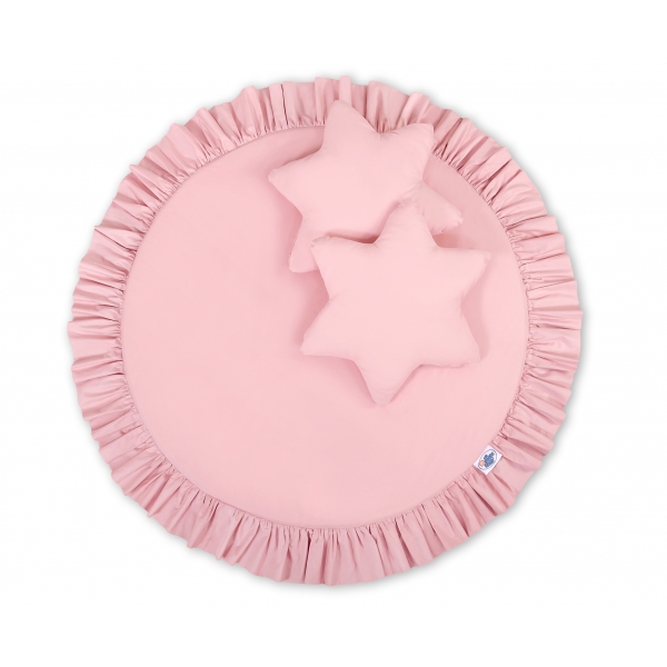 Set: Kinderzimmer Betthimmel + Spielmatte + Kissen - altrosa