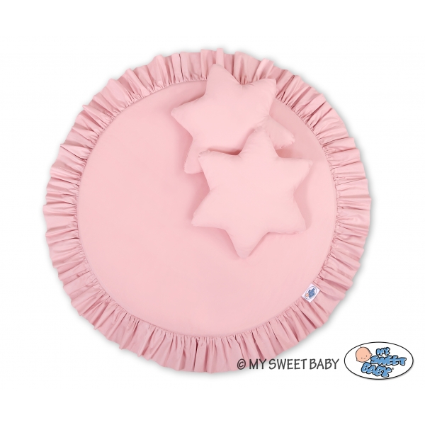 Set: Kinderzimmer Betthimmel + Spielmatte + Kissen - altrosa