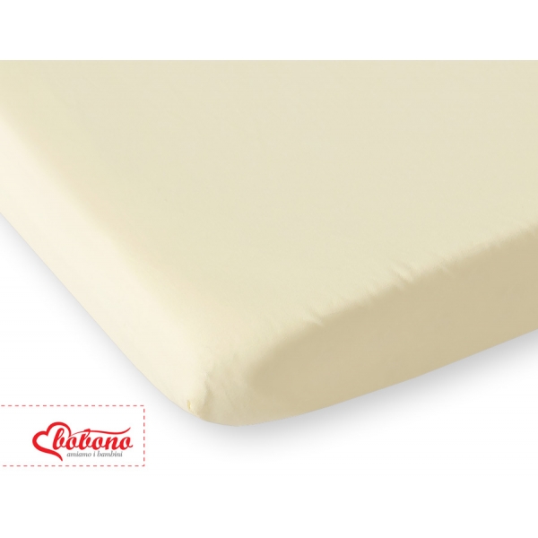 Spannbettlaken aus Baumwolle 120x60cm creme