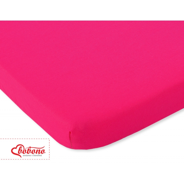 Spannbettlaken aus Baumwolle 120x60cm dunkel rosa