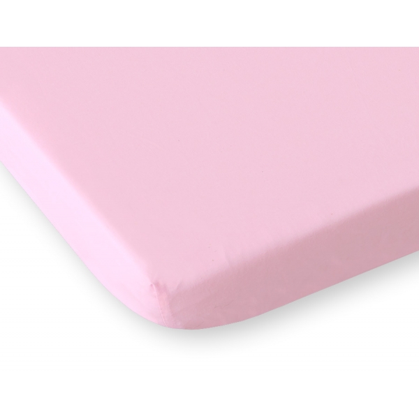 Spannbettlaken aus Baumwolle 120x60cm rosa