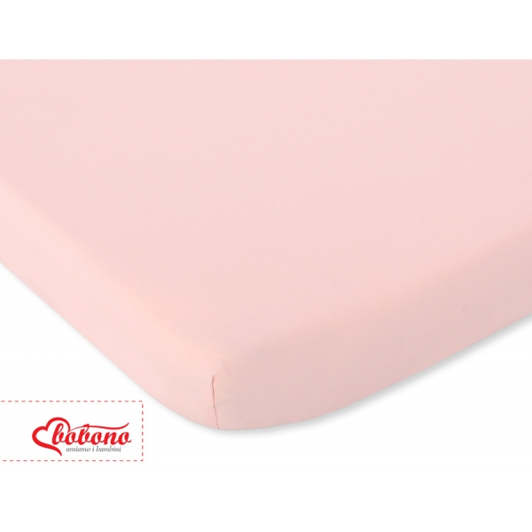 Spannbettlaken aus Baumwolle für Baby- und Kinderbetten 140x70cm puderrosa