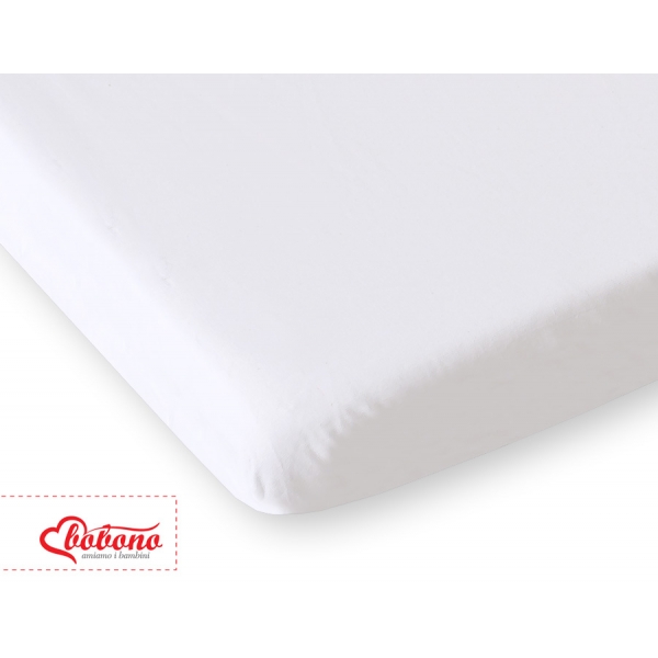 Spannbettlaken aus Baumwolle für Babybetten Baumwolle 140x70cm weiß